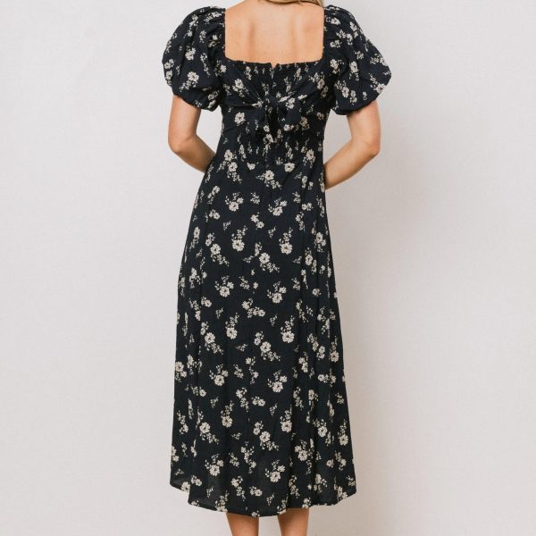 Sher’s Clothing Elegant Floral Puff Sleeve Midi Dress (5)
